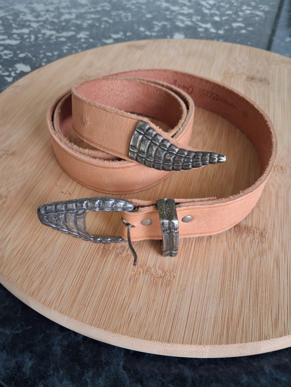 vintage Omega belt with alligator accents